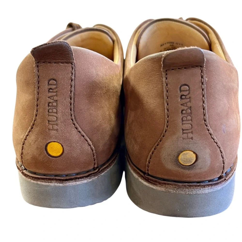 SAMUEL HUBBARD Brown Nubuck Leather Free Oxford Shoes Mens 12‎ Lace Up Vibram